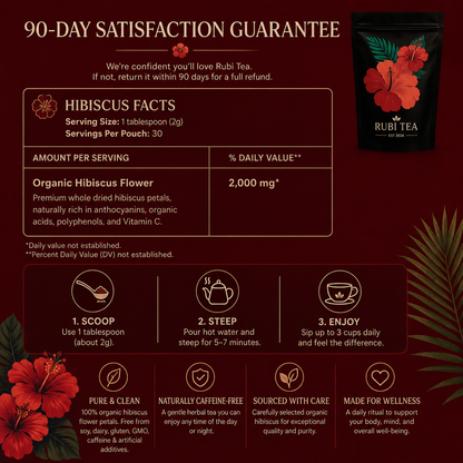 Rubi Tea™ Organic Hibiscus Tea Bags
